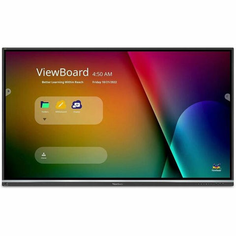 Viewsonic Corporation ViewSonic ViewBoard IFP7550 Interactive Flat Panel - 75" Diagonal Class LED-backlit LCD display - interactive - with optional slot-in PC capability and touchscreen (multi touch) - 4K UHD (2160p) 3840 x 2160