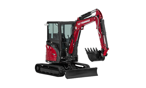 Yanmar Mini Excavator ViO35-6A with Canopy, Straight Blade, AUX1, Hyd. Coupler