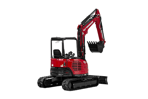 Yanmar Mini Excavator ViO50-6A, Canopy, Straight Blade, AUX1, Hyd. Coupler
