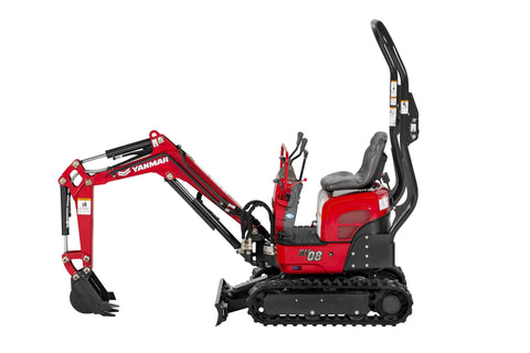 Yanmar Mini Excavator SV08-1D with Foldable ROPS Bar, Straight Blade, AUX1, Expandable UC