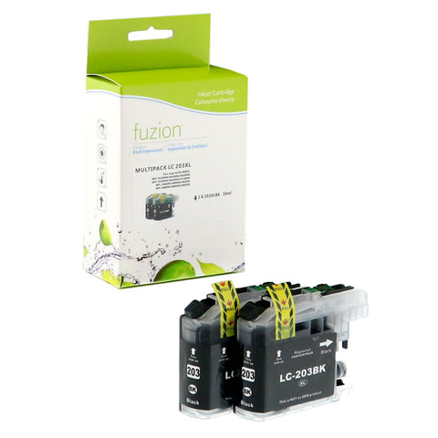 Fuzion Brother LC2032PKS Compatible H.Y Inkjets - 2/Black