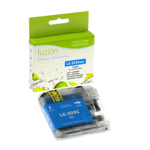 Fuzion Brother LC205XXL Compatible Inkjet - Cyan