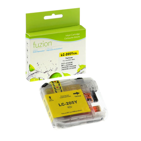 Fuzion Brother LC205XXL Compatible Inkjet - Yellow