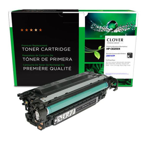 Clover Technologies Group, LLC Remanufactured High Yield Black Toner Cartridge (Alternative for HP CE250X 504X) (10500 Yield)